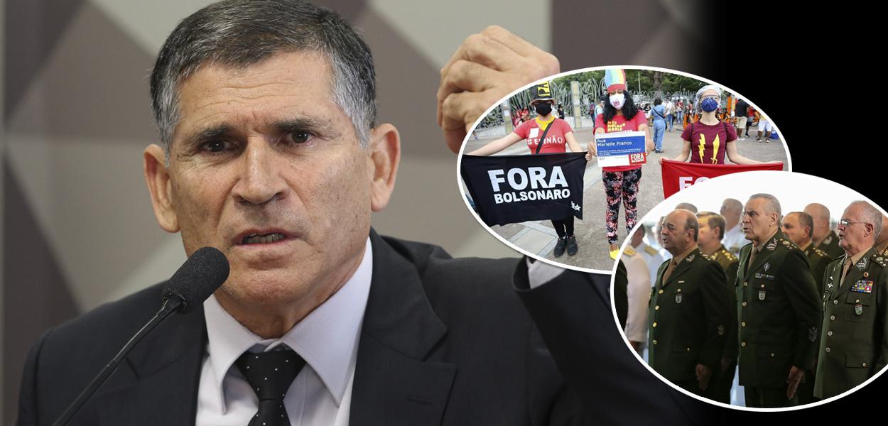 General Carlos Alberto dos Santos Cruz, ato contra Jair Bolsonaro e membros das Forças Armadas