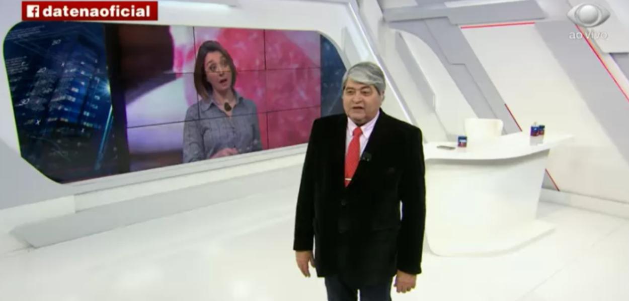 Catia Fonseca e José Luiz Datena