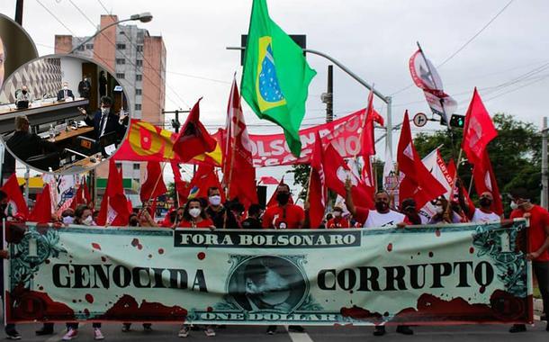 Deputado Ricardo Barros, sessão da CPI da Covid e um protesto contra Jair Bolsonaro