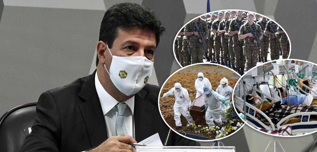 Ex-ministro Luiz Henrique Mandetta, militares e a internação e mortes causadas pela pandemia