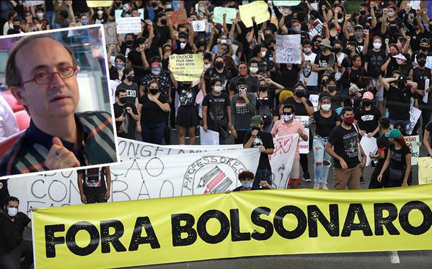 Jornalista Reinaldo Azevedo e ato pelo impeachment de Jair Bolsonaro