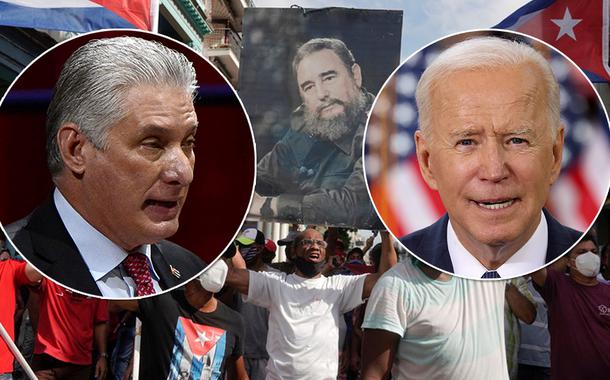 Presidentes de Cuba, Miguel Díaz-Canel Bermudez, e dos EUA, Joe Biden