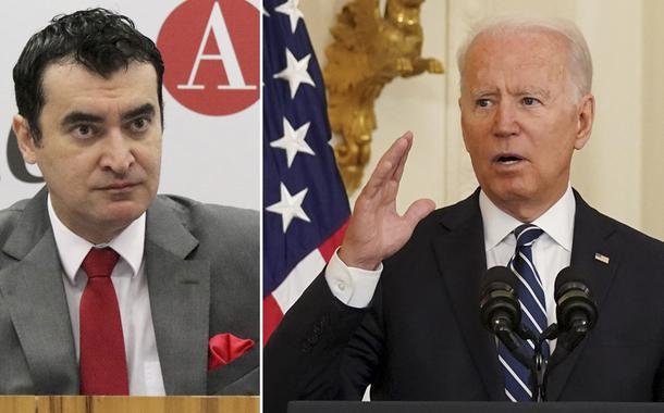 Alysson Mascara e Joe Biden