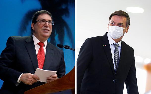 Bruno Rodríguez e Jair Bolsonaro