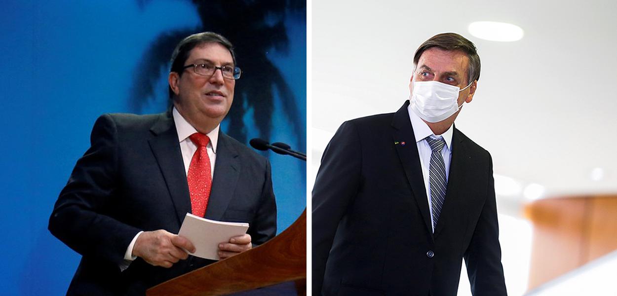 Bruno Rodríguez e Jair Bolsonaro