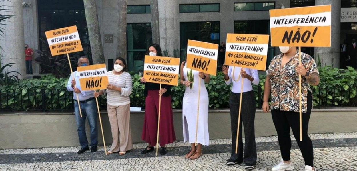 Ato contra a interferência nas investigações sobre o assassinato de Marielle Franco e Anderson Gomes