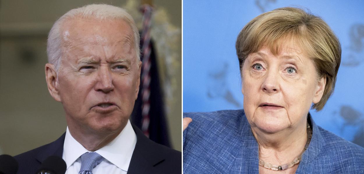 Joe Biden e Angela Merkel