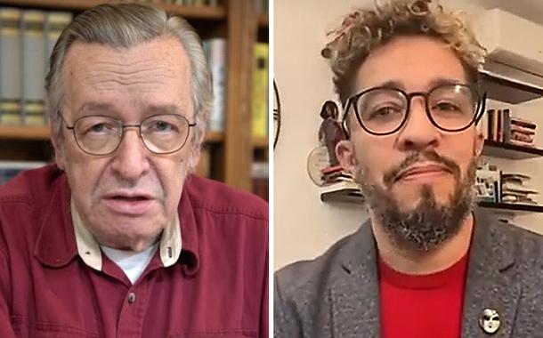 Escritor Olavo de Carvalho e Jean Wyllys