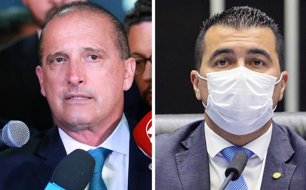 Ministro da Secretaria-Geral da Presidência, Onyx Lorenzoni, e o deputado federal Luís Miranda