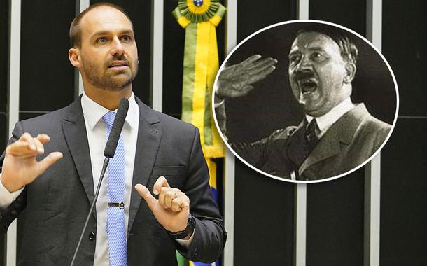 Deputado federal Eduardo Bolsonaro e Adolf Hitler
