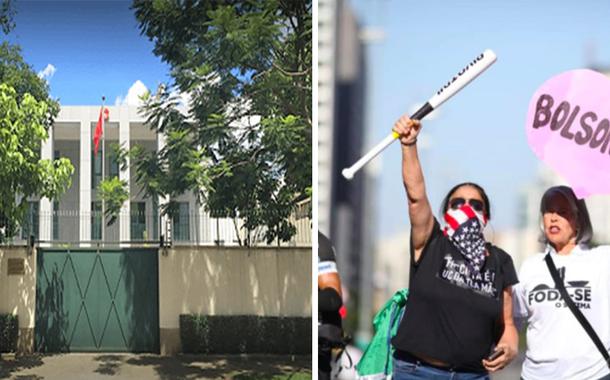 O Consulado e Maria Rocha, que segura o taco (foto: reprodução)