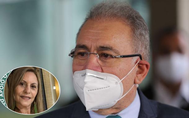Médica Mara Regina Pezzino e o ministro Marcelo Queiroga
