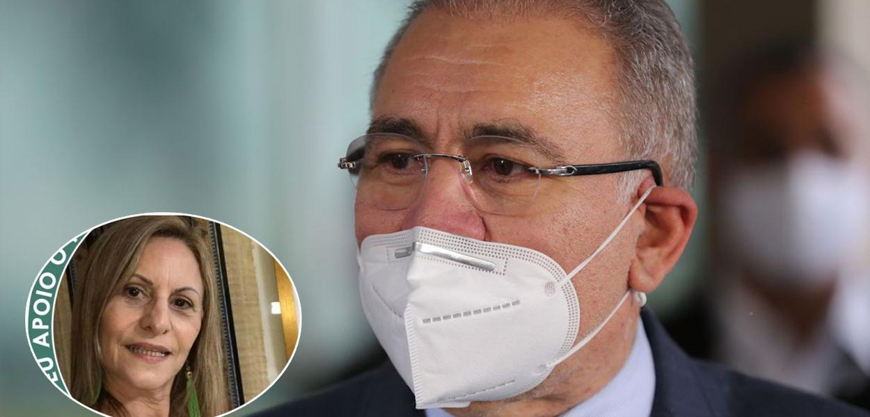 Médica Mara Regina Pezzino e o ministro Marcelo Queiroga