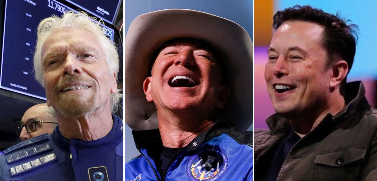 Richard Branson, Jeff Bezos e Elon Musk