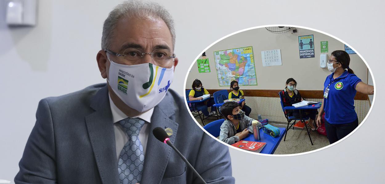 Marcelo Queiroga e sala de aula durante a pandemia da Covid-19