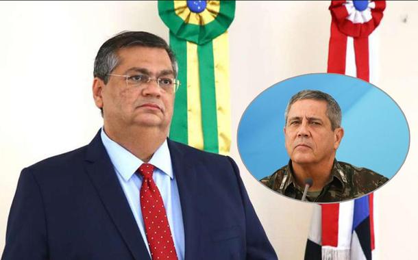 Governador do Maranhão, Flávio Dino, e o ministro Walter Braga Netto
