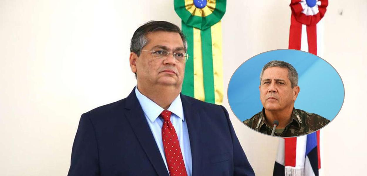 Governador do Maranhão, Flávio Dino, e o ministro Walter Braga Netto