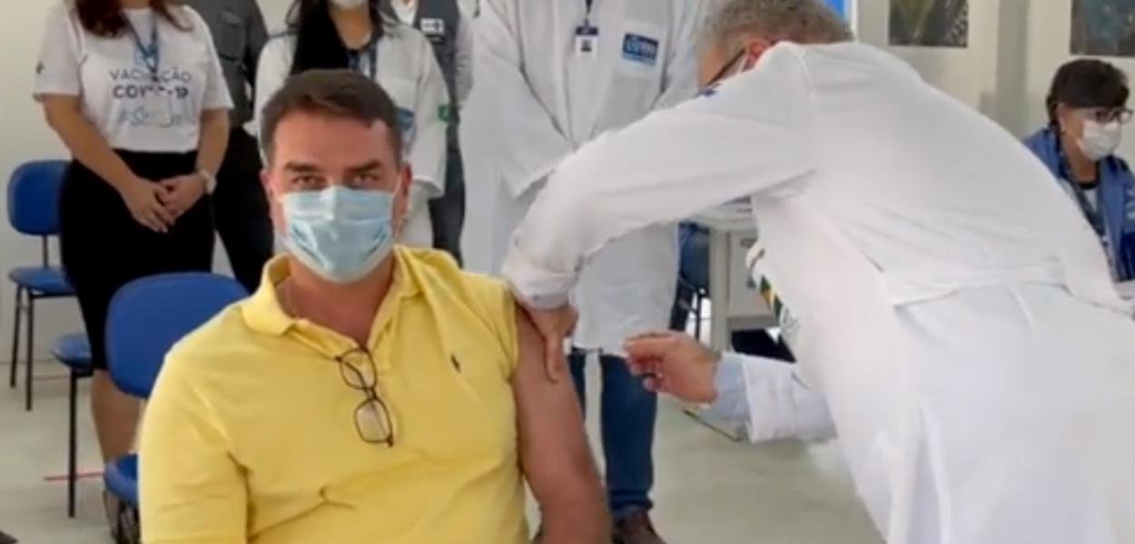 Flávio Bolsonaro e Marcelo Queiroga