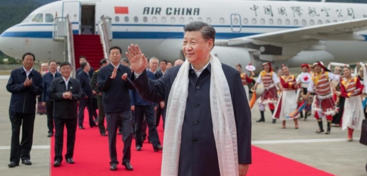 Xi Jinping em visita ao Tibete