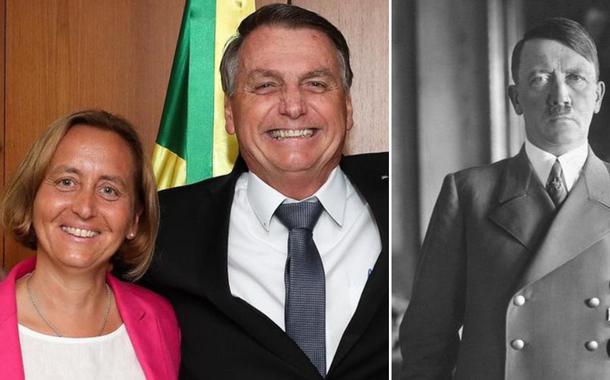 Deputada alemã Beatrix von Storch, do partido “Alternative für Deutschland”, Jair Bolsonaro e Hitler