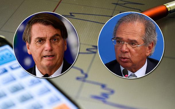 Jair Bolsonaro e o ministro da Economia, Paulo Guedes