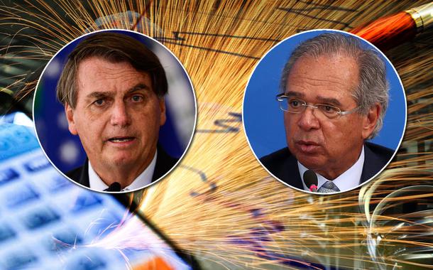 Jair Bolsonaro e o ministro da Economia, Paulo Guedes