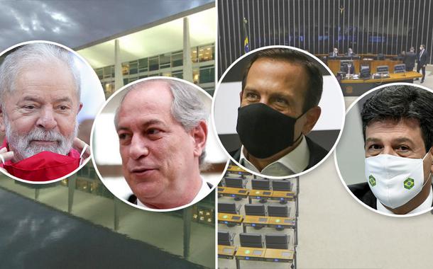 Pré-candidatos ao Planalto Lula, Ciro Gomes, João Doria e Luiz Henrique Mandetta