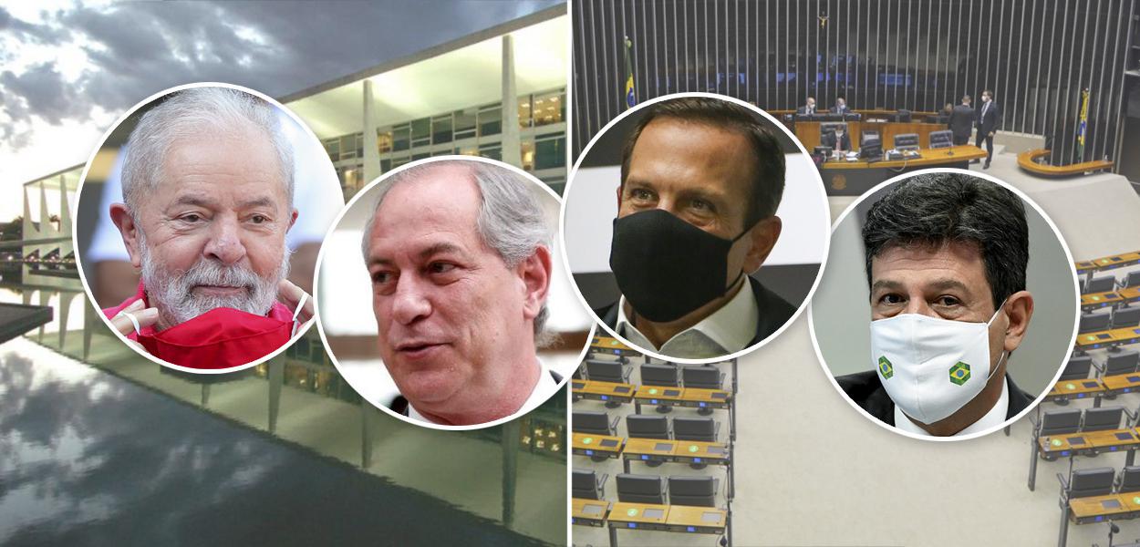 Pré-candidatos ao Planalto Lula, Ciro Gomes, João Doria e Luiz Henrique Mandetta