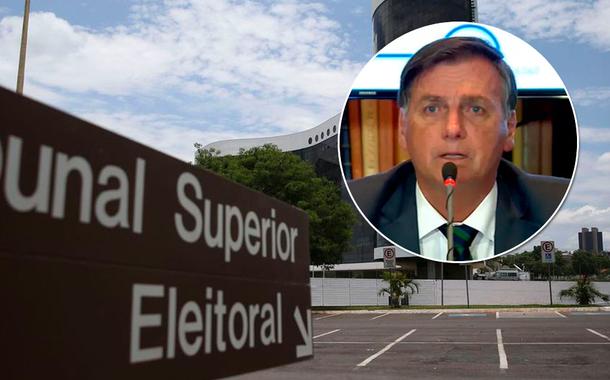 Fachada do TSE e Jair Bolsonaro