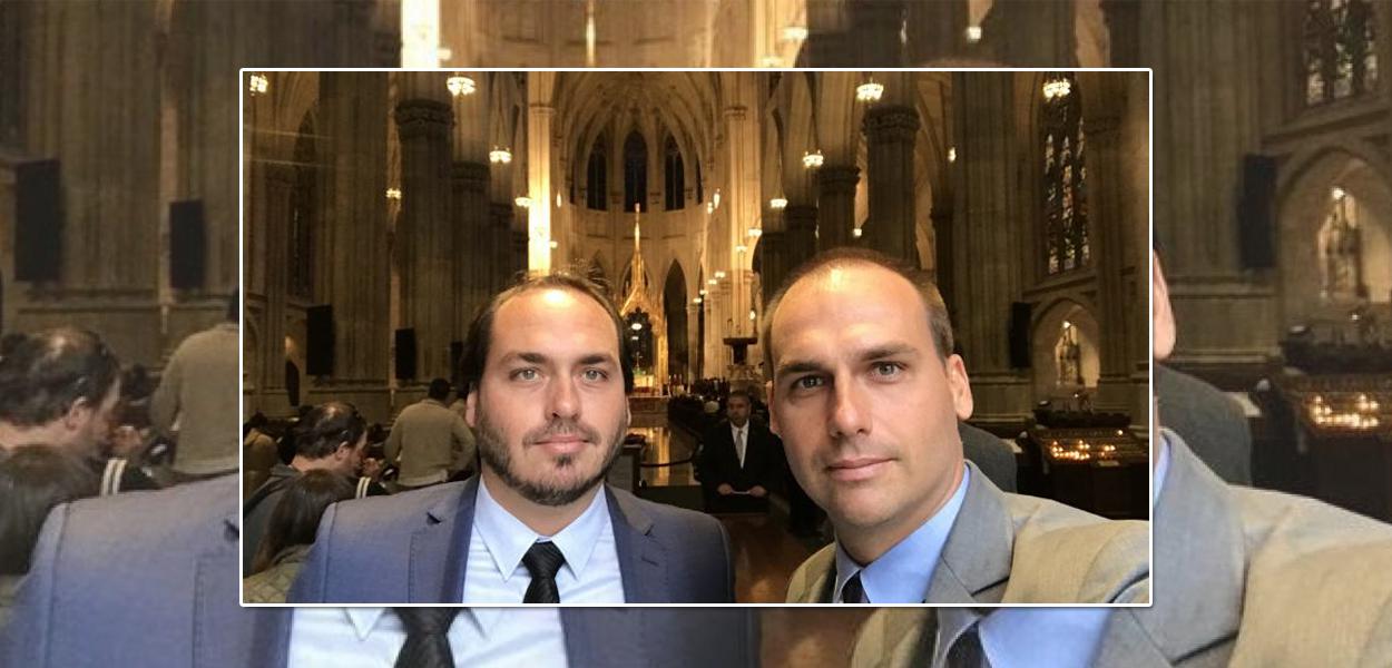 Carlos Bolsonaro e Eduardo Bolsonaro