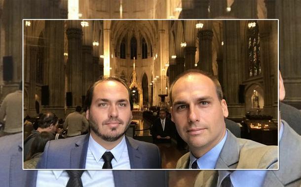 Carlos Bolsonaro e Eduardo Bolsonaro