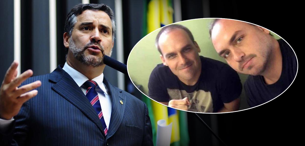 Paulo Pimenta, Eduardo e Carlos Bolsonaro