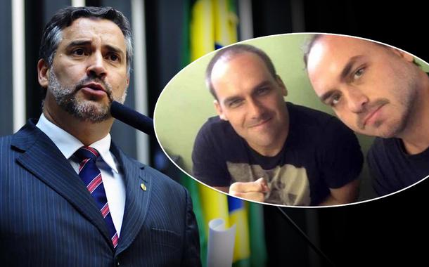 Paulo Pimenta, Eduardo e Carlos Bolsonaro