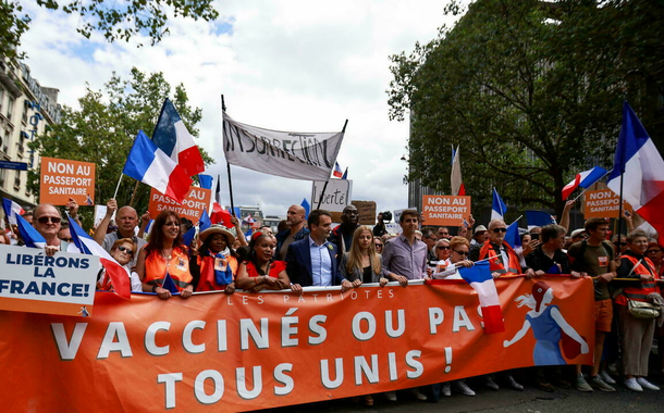 Ato convocado pelo movimento de extrema direita Os Patriotas, em Paris