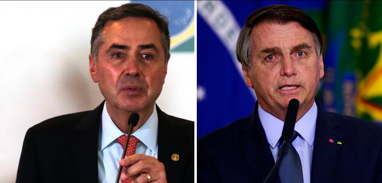 Luís Roberto Barroso e Jair Bolsonaro