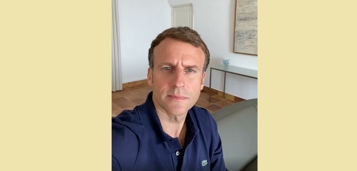 O presidente francês Emmanuel Macron cita o Brasil como exemplo de país onde faltam vacinas e auxílio emergencial para todos