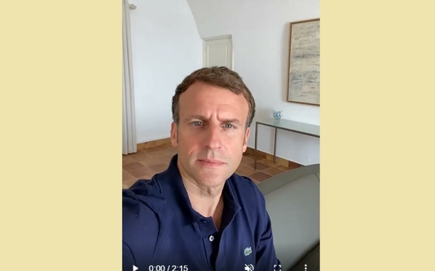 O presidente francês Emmanuel Macron cita o Brasil como exemplo de país onde faltam vacinas e auxílio emergencial para todos