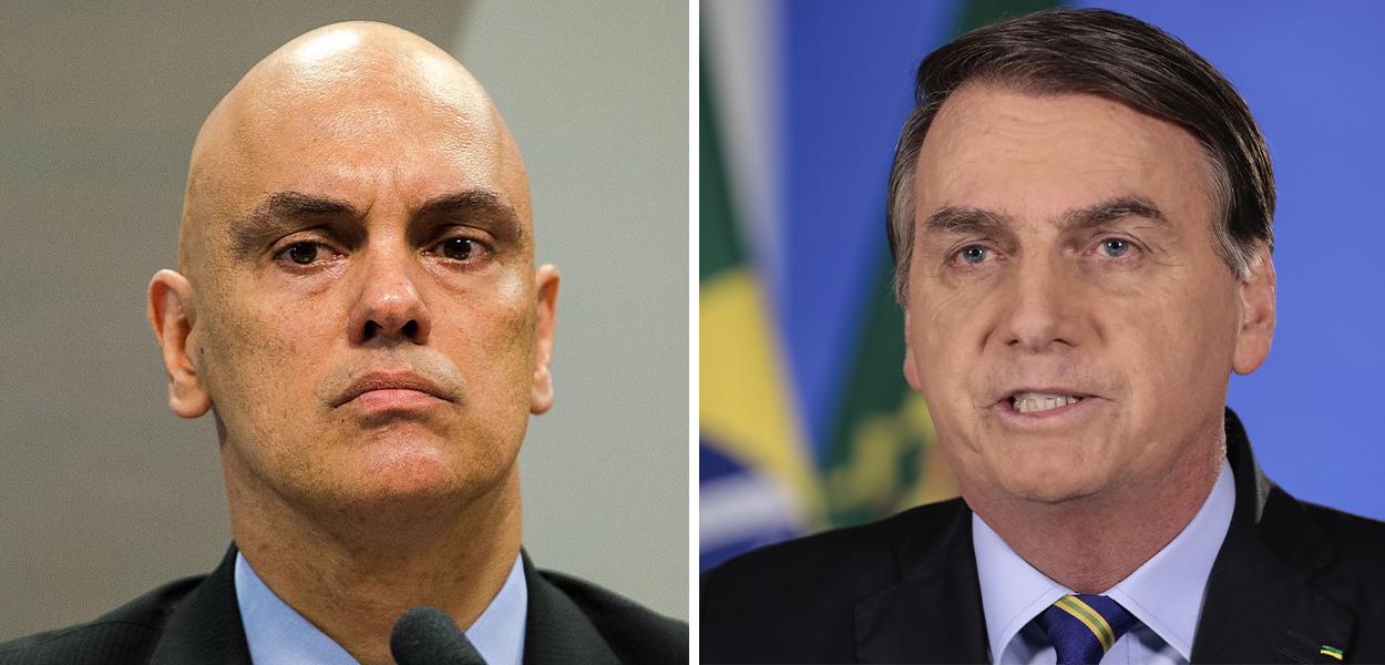 Alexandre de Moraes e Jair Bolsonaro