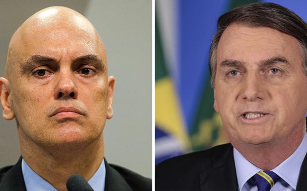 Alexandre de Moraes e Jair Bolsonaro