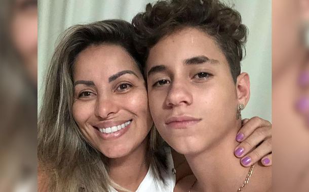 Walkyria Santos e seu filho