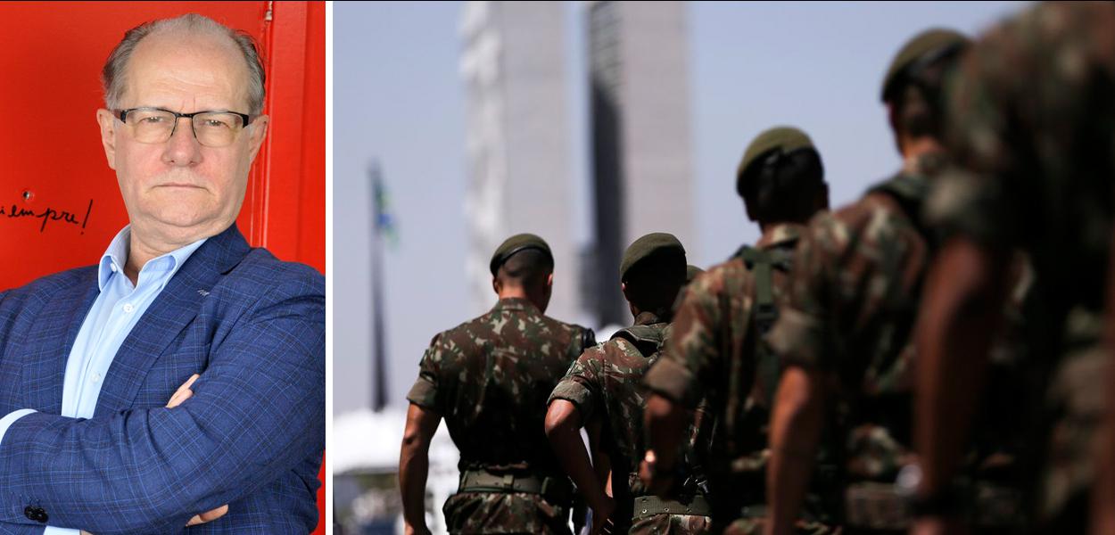 Mario Vitor Santos e militares