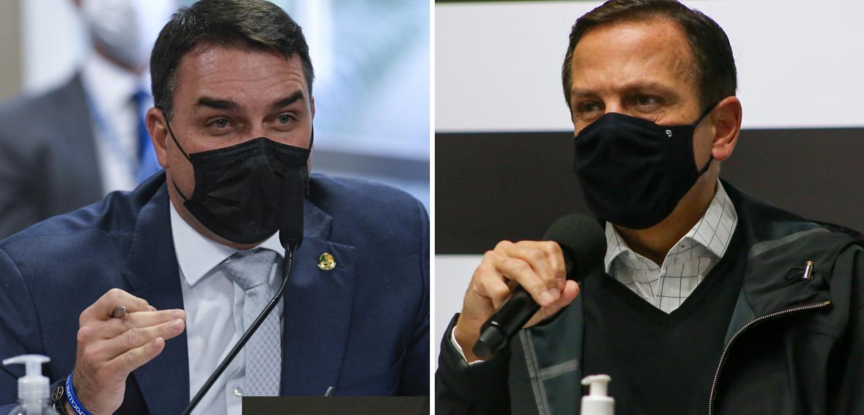 Flávio Bolsonaro e João Doria