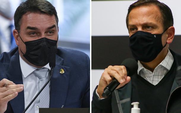 Flávio Bolsonaro e João Doria