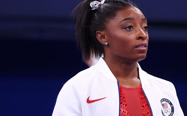 Ginasta olímpica Simone Biles nos Jogos de Tóquio-2020