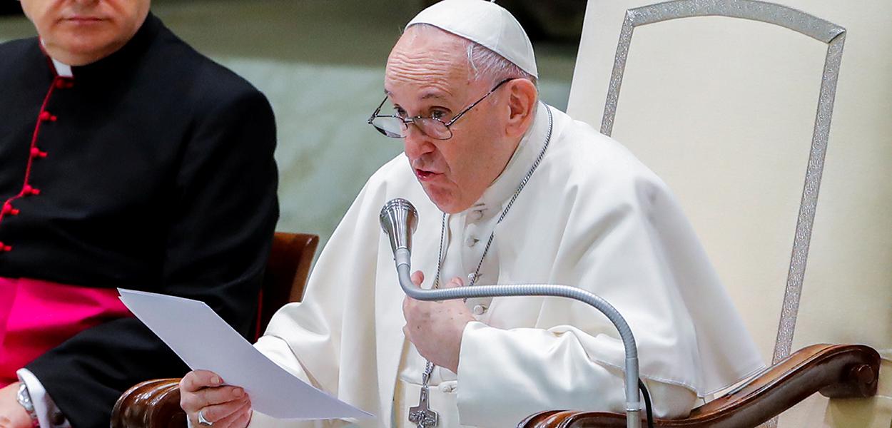 Papa Francisco em audiência no Vaticano