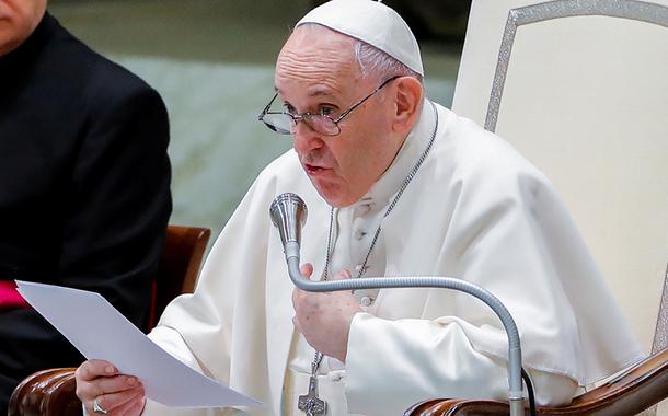 Papa Francisco em audiência no Vaticano