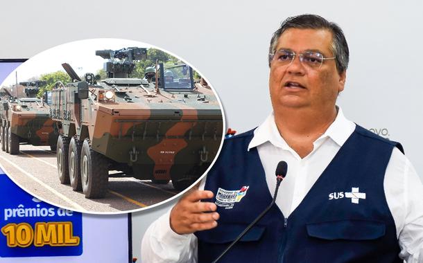 Tanques e o governador do Maranhão, Flávio Dino