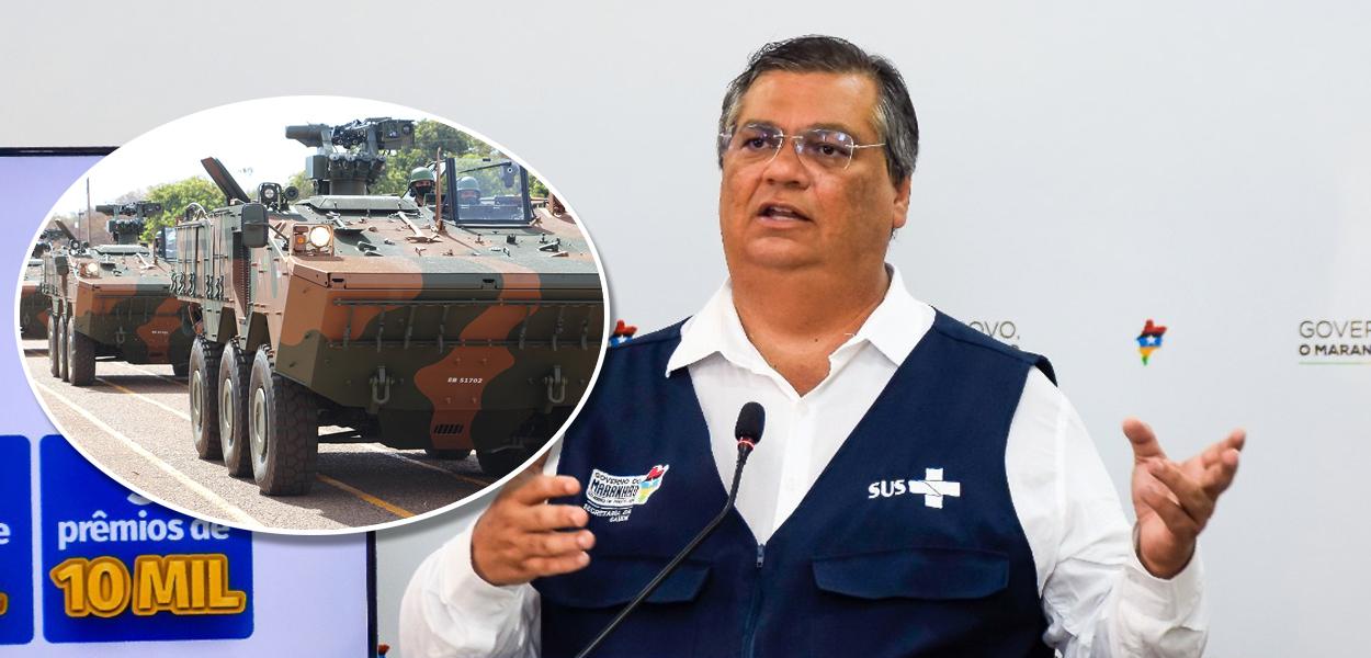 Tanques e o governador do Maranhão, Flávio Dino