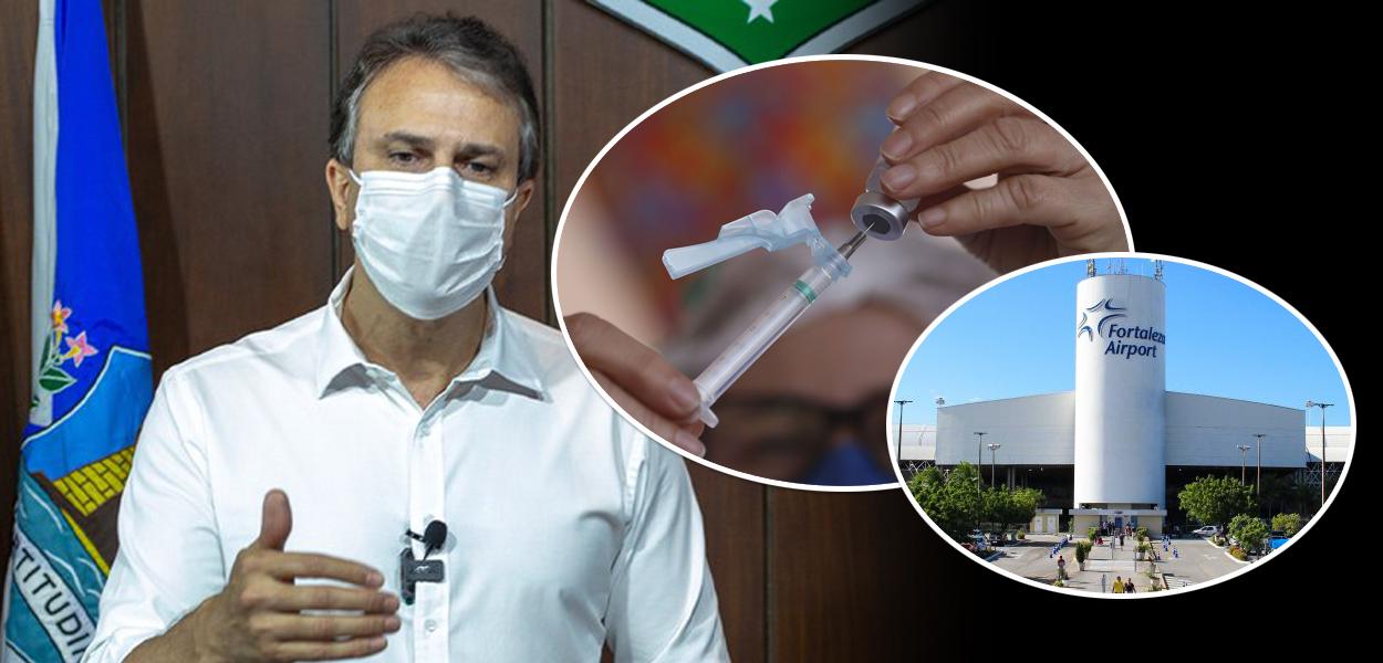 Camilo Santana, vacina e aeroporto de Fortaleza