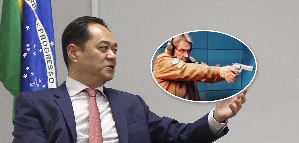 Embaixador da China no Brasil, Yang Wanming, e o presidente nacional do PTB, Roberto Jefferson